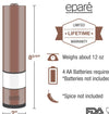 Eparé Copper Battery Operated Mill Spice Grinder